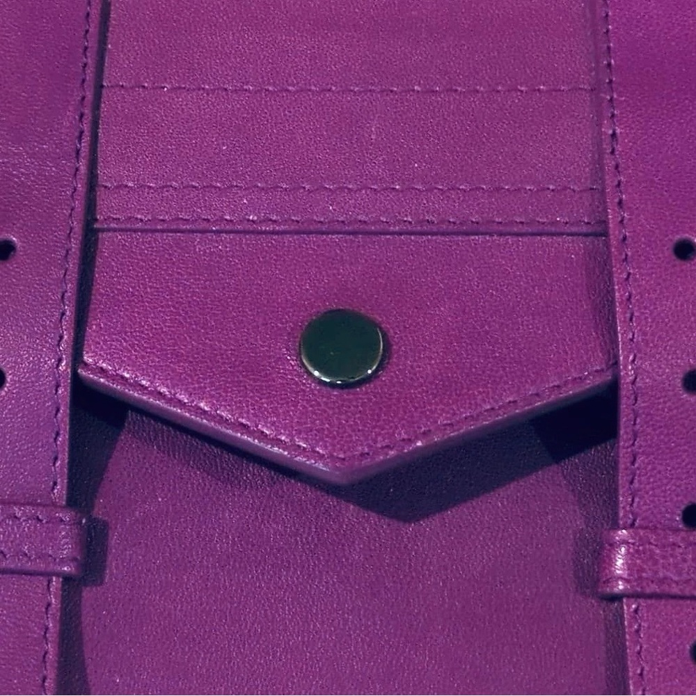 Proenza Schouler Purple Leather Crossbody with Gunmetal Chain - Picture 2 of 5